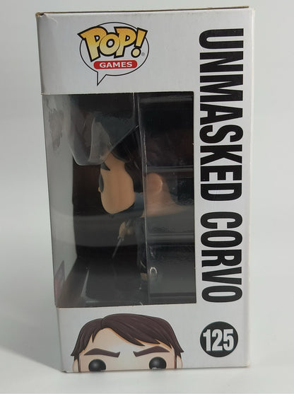 Funko Pop Games Dishonored 2 Unmasked Corvo 125 GameStop Vinyl Black Apparel NWT