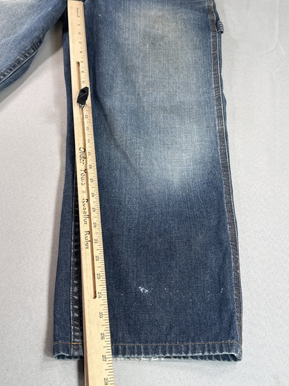 Lee 291 265 Jeans 32x32 Blue Straight Leg Distressed Cotton Vintage Denim