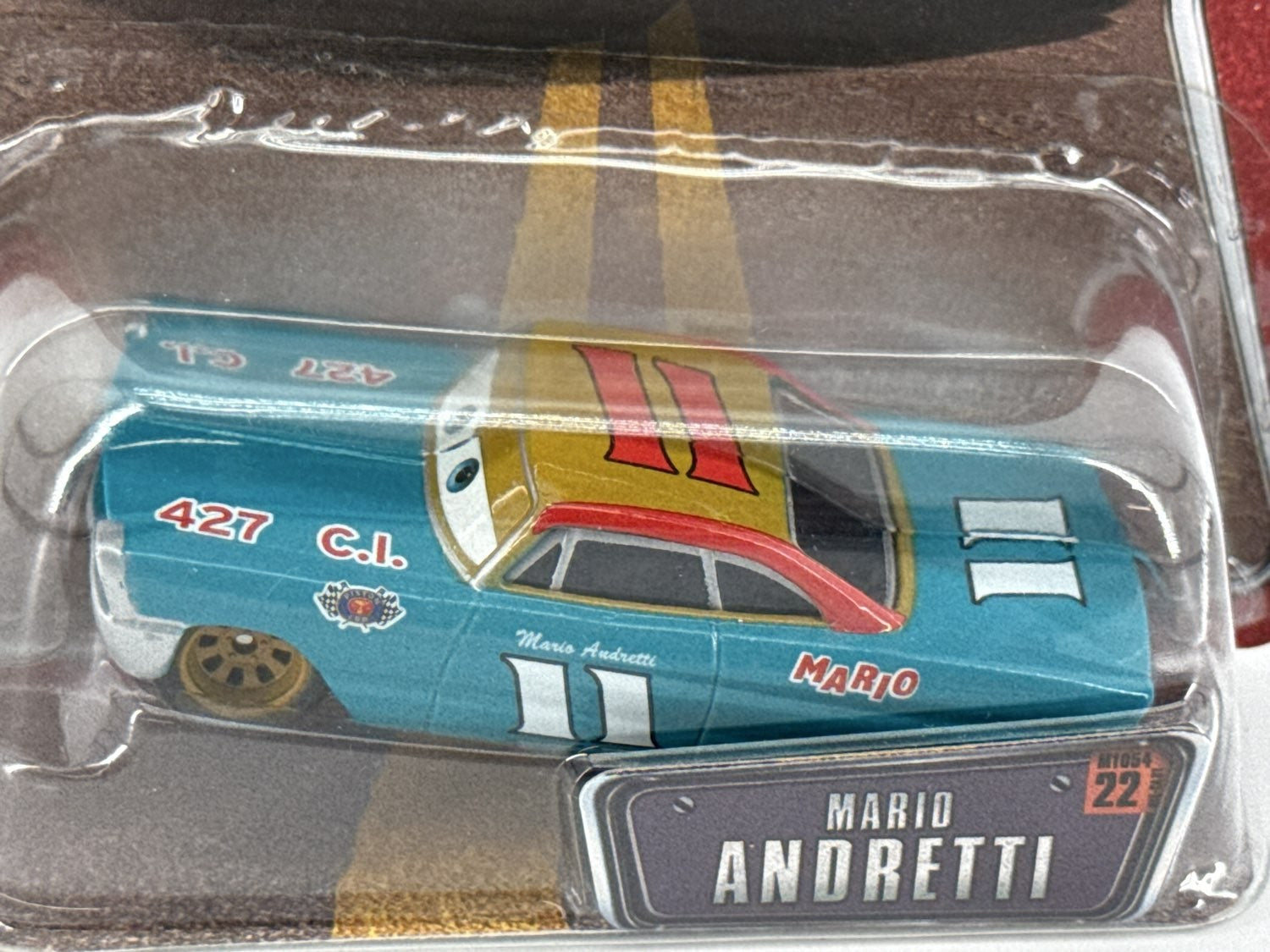 Disney Pixar Cars Mario Andretti 22 Diecast 2008 World of Cars Mattel Sealed Red