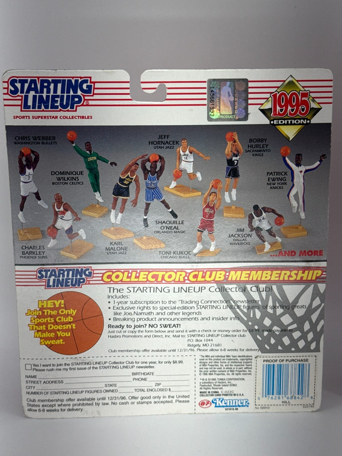 Starting Lineup 1995 Grant Hill Detroit Pistons Kmart Rookie Year Exclusive MOC