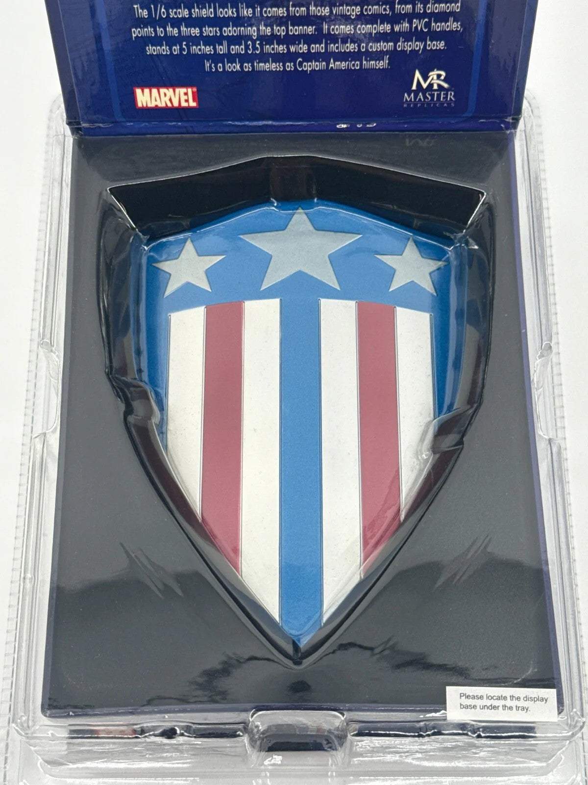 Captain America 1940s Shield Replica 1:6 Die-Cast Marvel Master NIB Display 1818