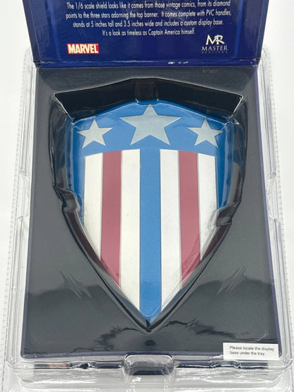 Captain America 1940s Shield Replica 1:6 Die-Cast Marvel Master NIB Display 1818