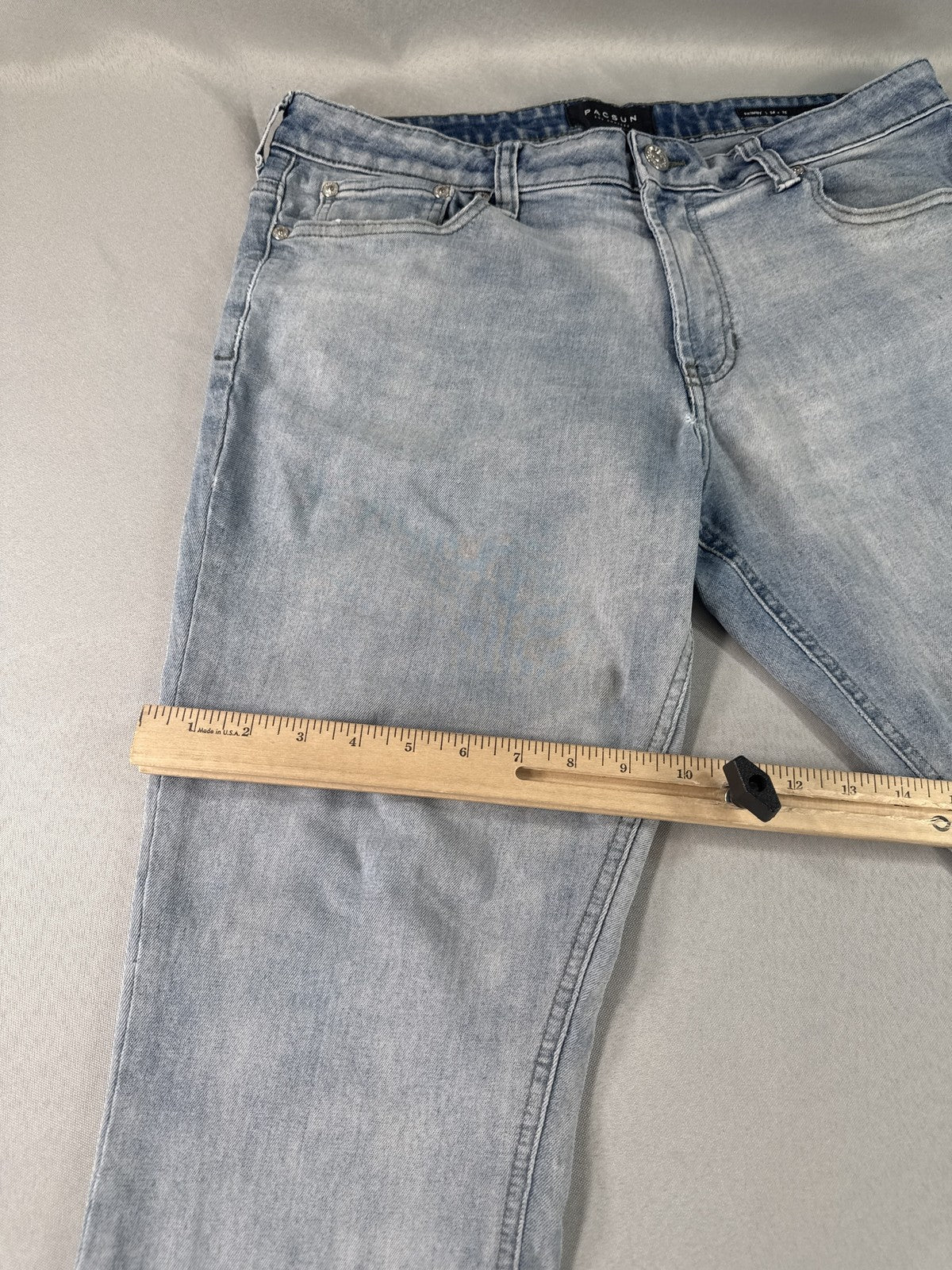 Pacsun Light Wash Skinny Jeans 34 x 32 Womens 34x32 Blue Denim Slim Fit Stretch