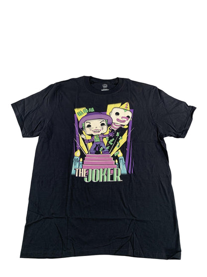 Funko Pop Tees Shirt Mens Large Black The Joker DC Comics Batman Graphic Tee 100