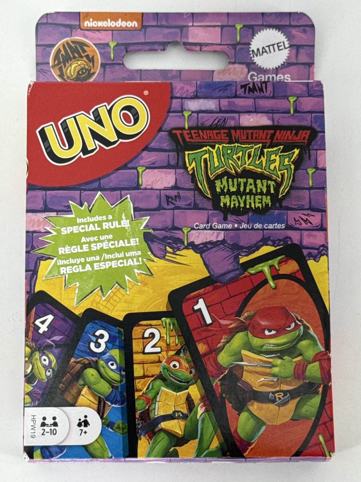 UNO Card Game TMNT Mutant Mayhem 2023 Nickelodeon Special Rule Deck New Sealed