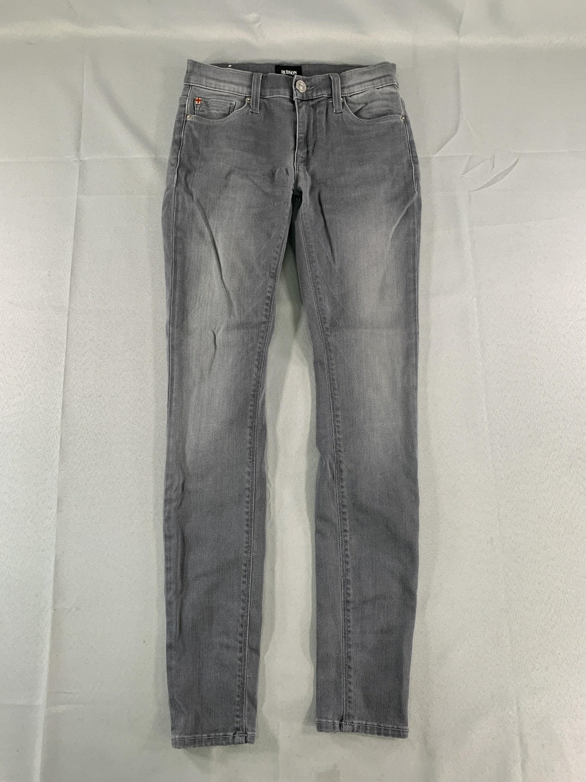 Hudson Jeans Womens 23 Gray Nico Mid-Rise Super Skinny Stretch Denim Made USA