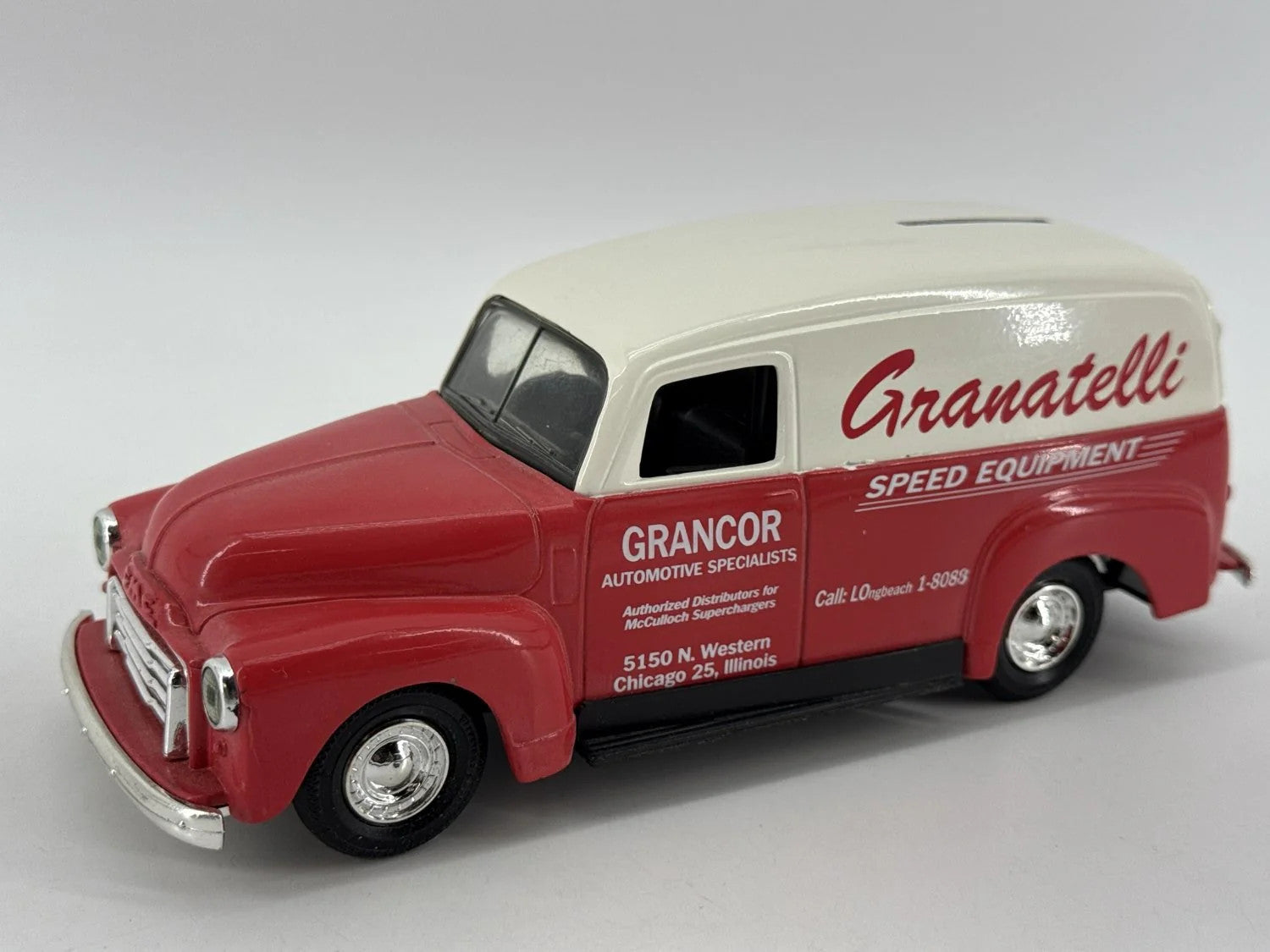 Vintage ERTL 1951 GMC Panel Van Delivery Truck Coin Bank Diecast Collectible