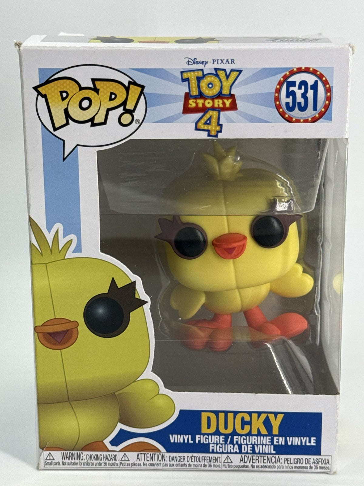 Funko Pop Ducky 531 Toy Story 4 Disney Pixar Vinyl Figure Displayed w/ Box Red