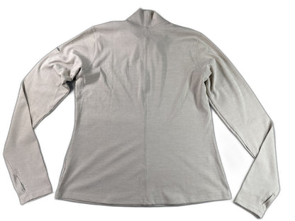 Columbia Mock Neck Long Sleeve Pullover XL Top Beige Ribbed Soft Polyester Mens