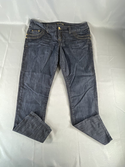 Freestyle Revolution Jeans Womens 22 Blue Bowie Sand Stretch Denim Straight Leg