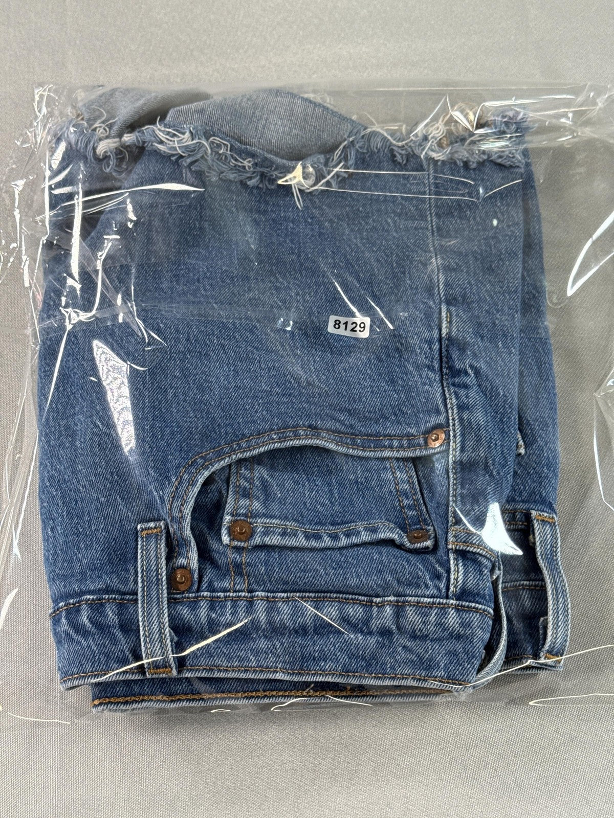 Vintage High Waisted Denim Cutoff Shorts Frayed Hem Blue Jean Summer Style