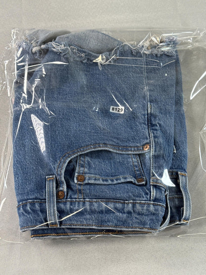 Vintage High Waisted Denim Cutoff Shorts Frayed Hem Blue Jean Summer Style