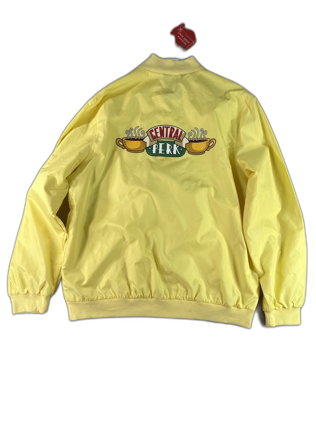Friends TV Show Yellow Bomber Jacket Large Polyester Outerwear