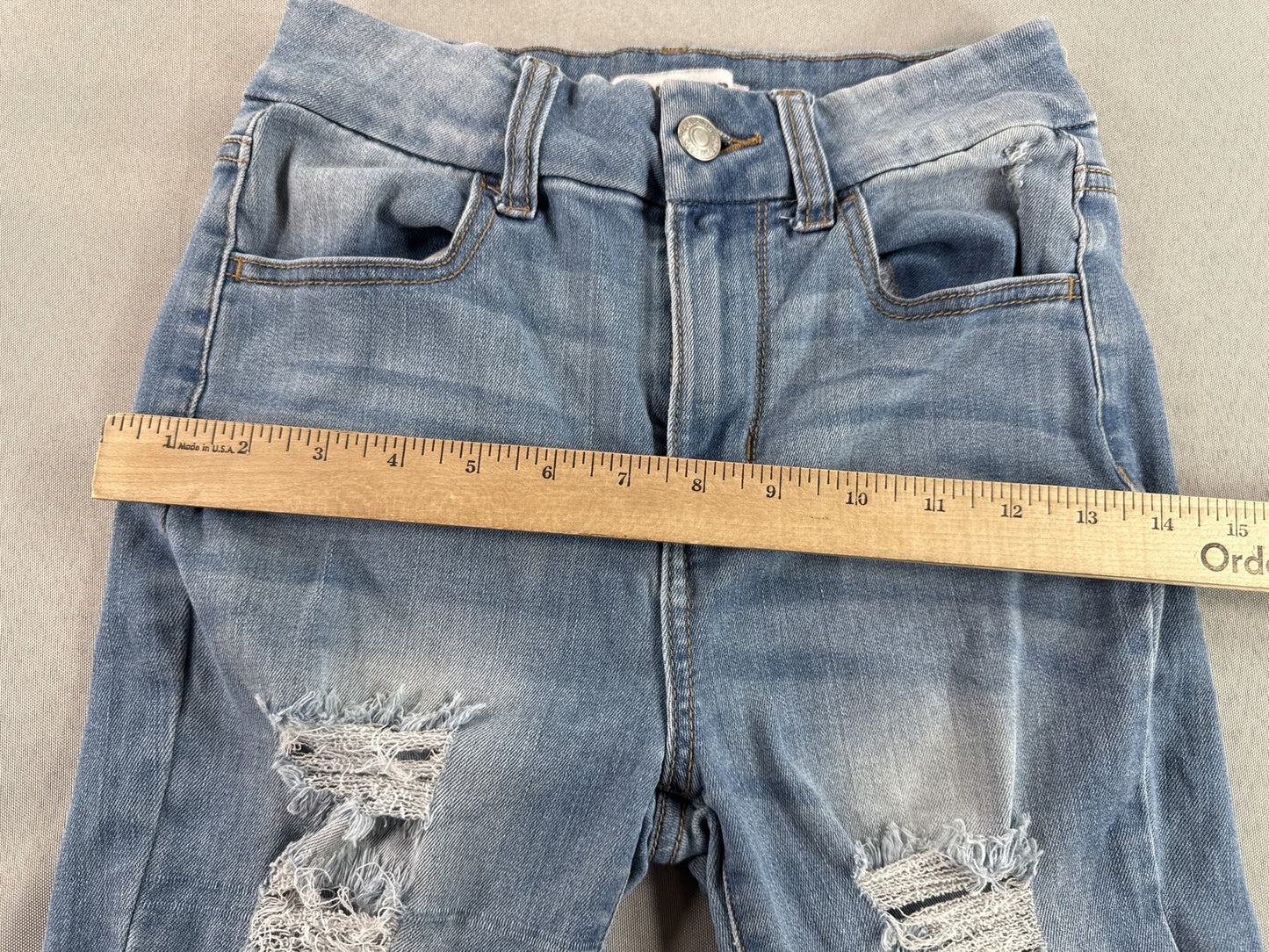 Wax Jean 3 Skinny Slim Fit Denim Womens 3/26 Blue Vietnam Y2K Distressed