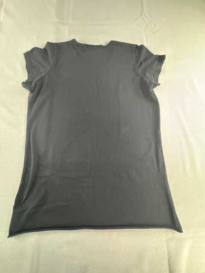 Coca-Cola Shirt Womens XL Black Gold USA Landmark Print Hot Air Balloon Tee Top