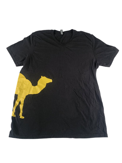 Sahara Las Vegas Shirt Mens 2XL Black Yellow Camel Graphic District Tee T-Shirt