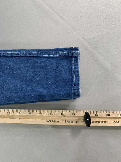VINTAGE Britania Jeans Boys 4 Blue Denim Straight Leg Contrast Stitch Kids 80s
