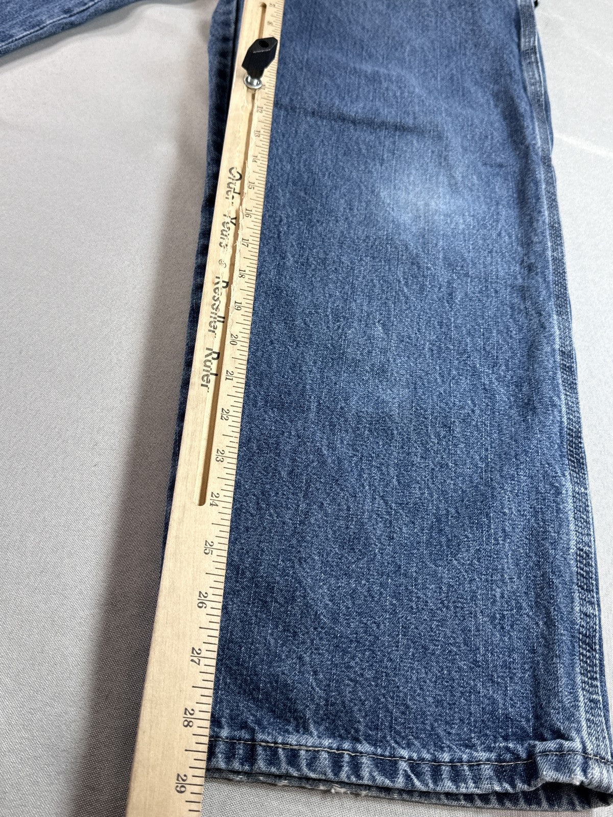 Wrangler Jeans 29 x 30 Mens 29x30 Blue Denim Straight Leg Vintage Wash Cotton