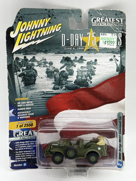 Johnny Lightning WWII Dodge WC57 Command Car Limited Edition Green Die Cast Day