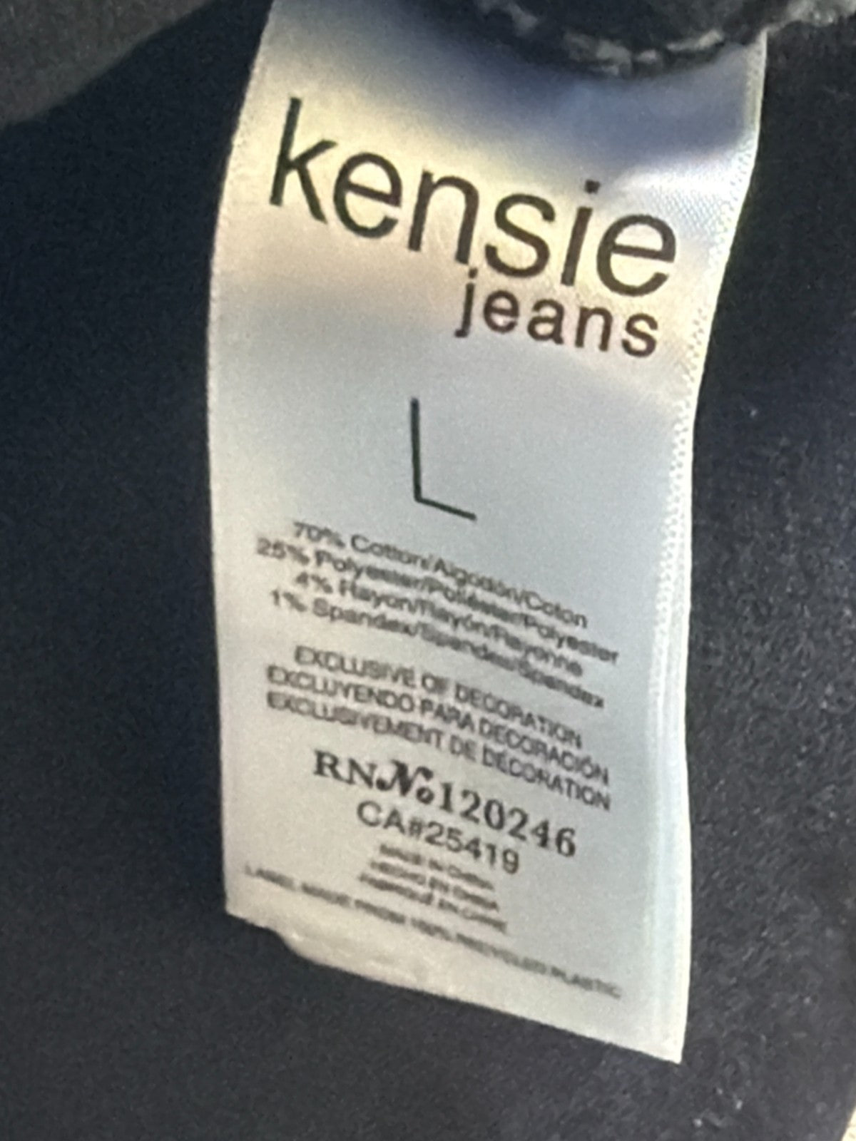 Kensie Jeans Vintage Luxe Denim Jacket Shacket Womens Large NWT Frayed Hem Blue