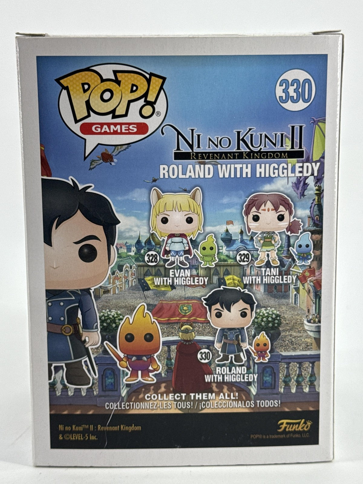 Funko Pop Games Ni No Kuni II Roland With Higgledy 330 Vinyl Figure Boxed Black