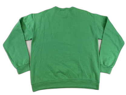 JERZEES Dinosaur Cartoon Sweatshirt M Green Cotton Polyester Pullover