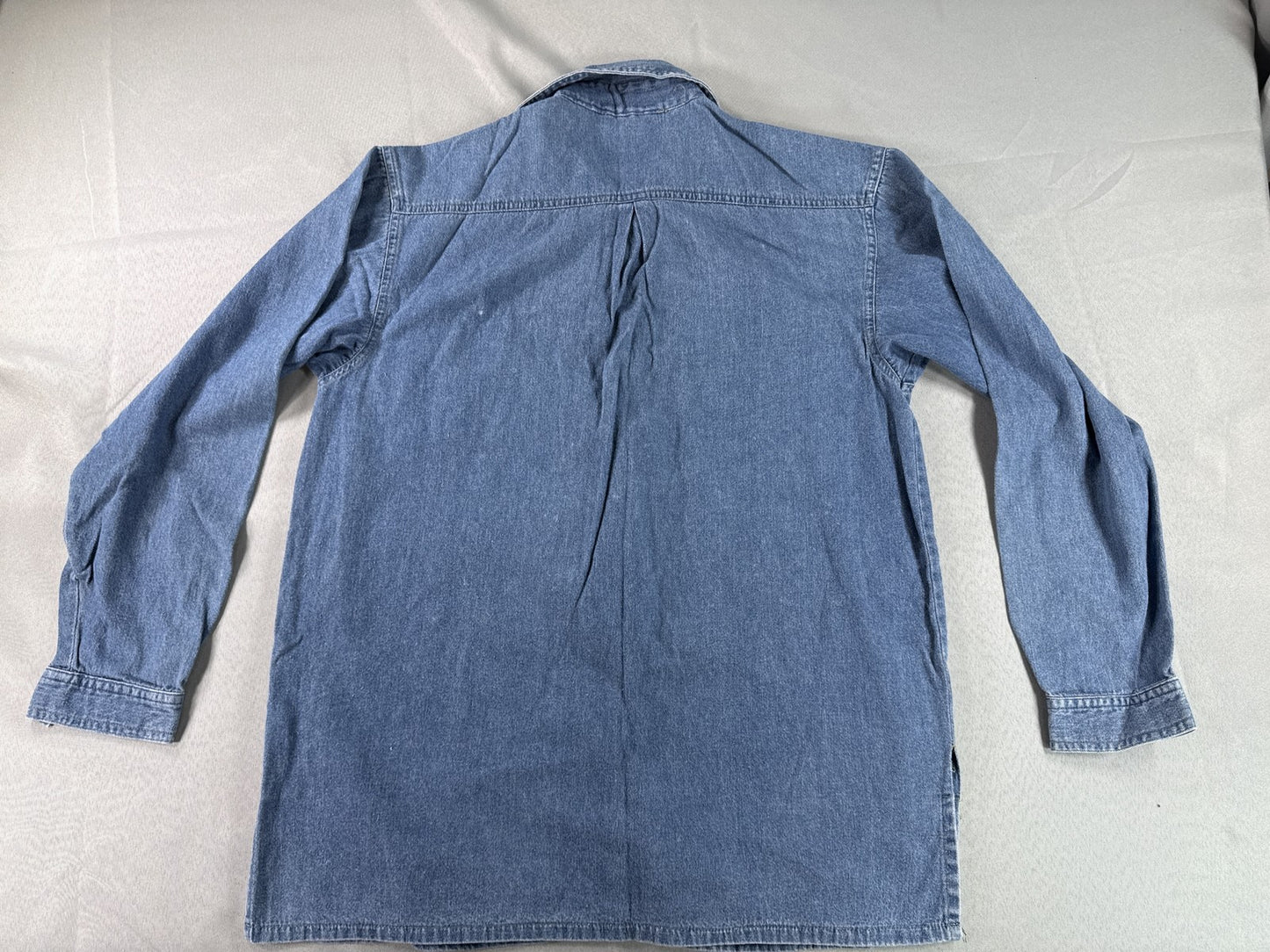 Elizabeth Traval presents HOT LINES Button Up Shirt Womens 14 Blue 100% COTTON
