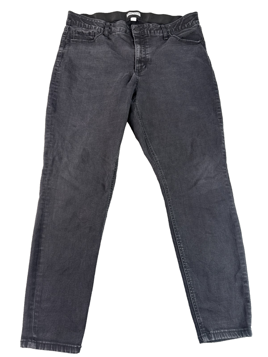 Ava & Viv Jeans Womens 18W Washed Black High Rise Skinny Stretch Plus Comfort