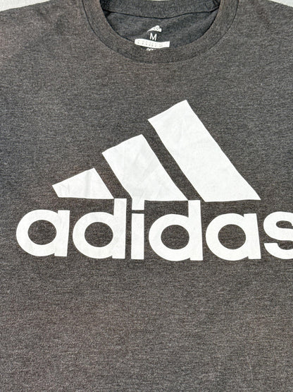 Adidas Gray Graphic Tee Medium Golf Logo Comfortable Short Sleeve