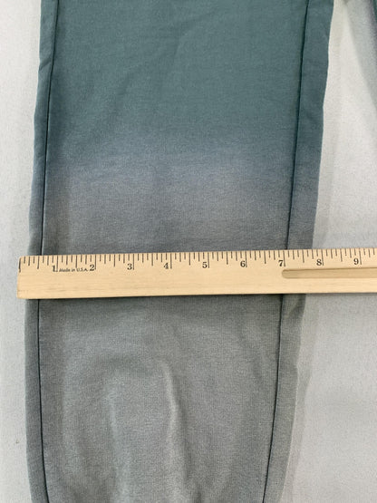Electric & Rose Sweatpants Womens Small Green Gray Ombre Dip Dye Joggers Pockets