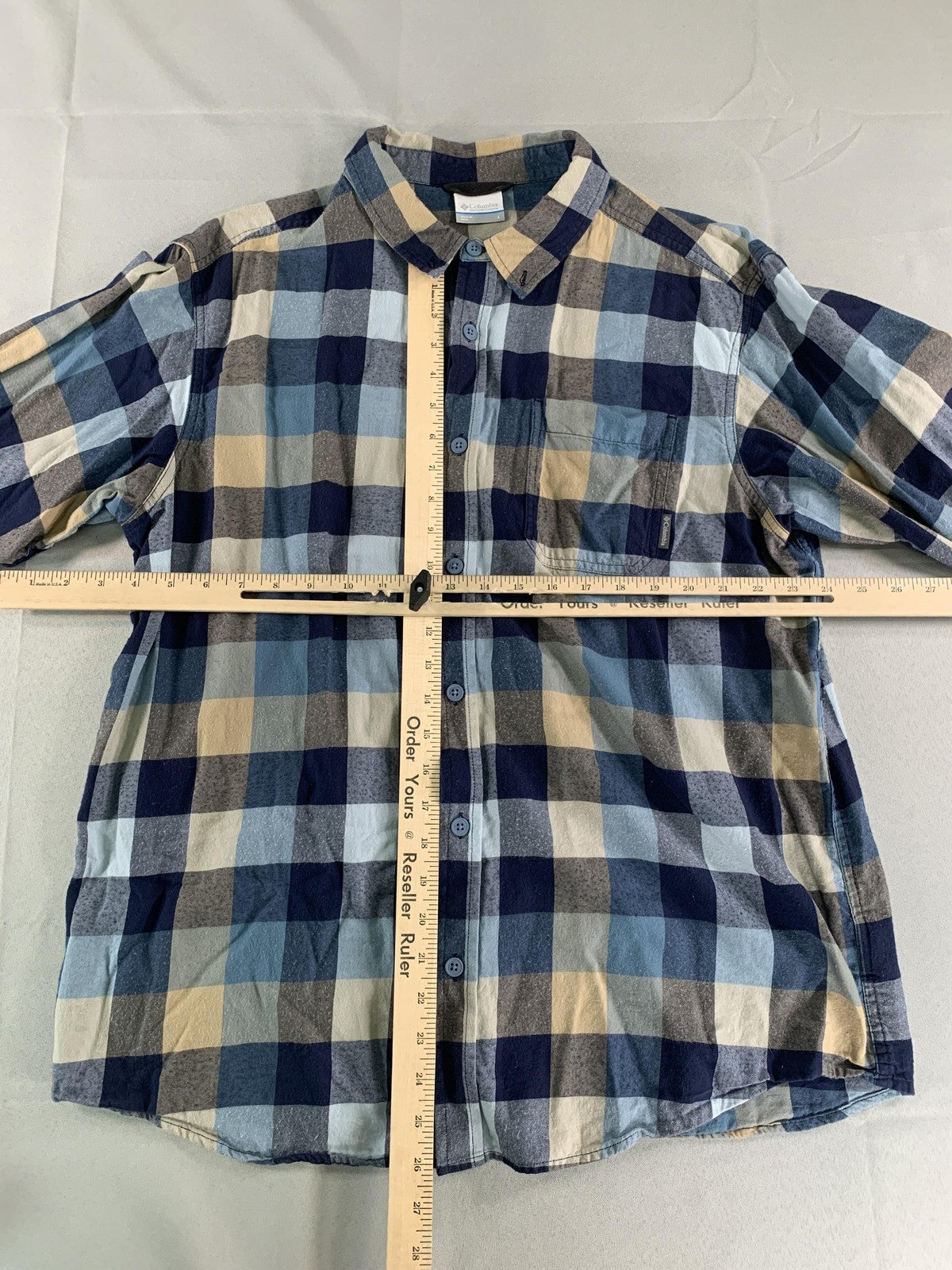 Columbia Shirt Mens Large Plaid Button Down Long Sleeve Outdoor Casual Top NWT