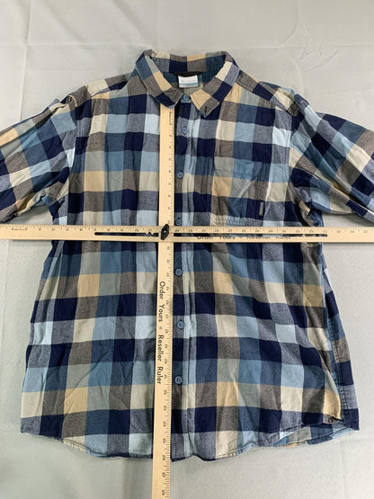 Columbia Shirt Mens Large Plaid Button Down Long Sleeve Outdoor Casual Top NWT