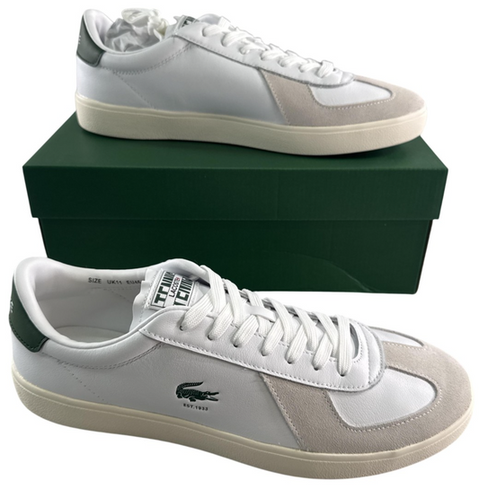Lacoste Baseshot Pro 125 Shoes Mens Size 12 White Leather Sneakers 749SMA0063
