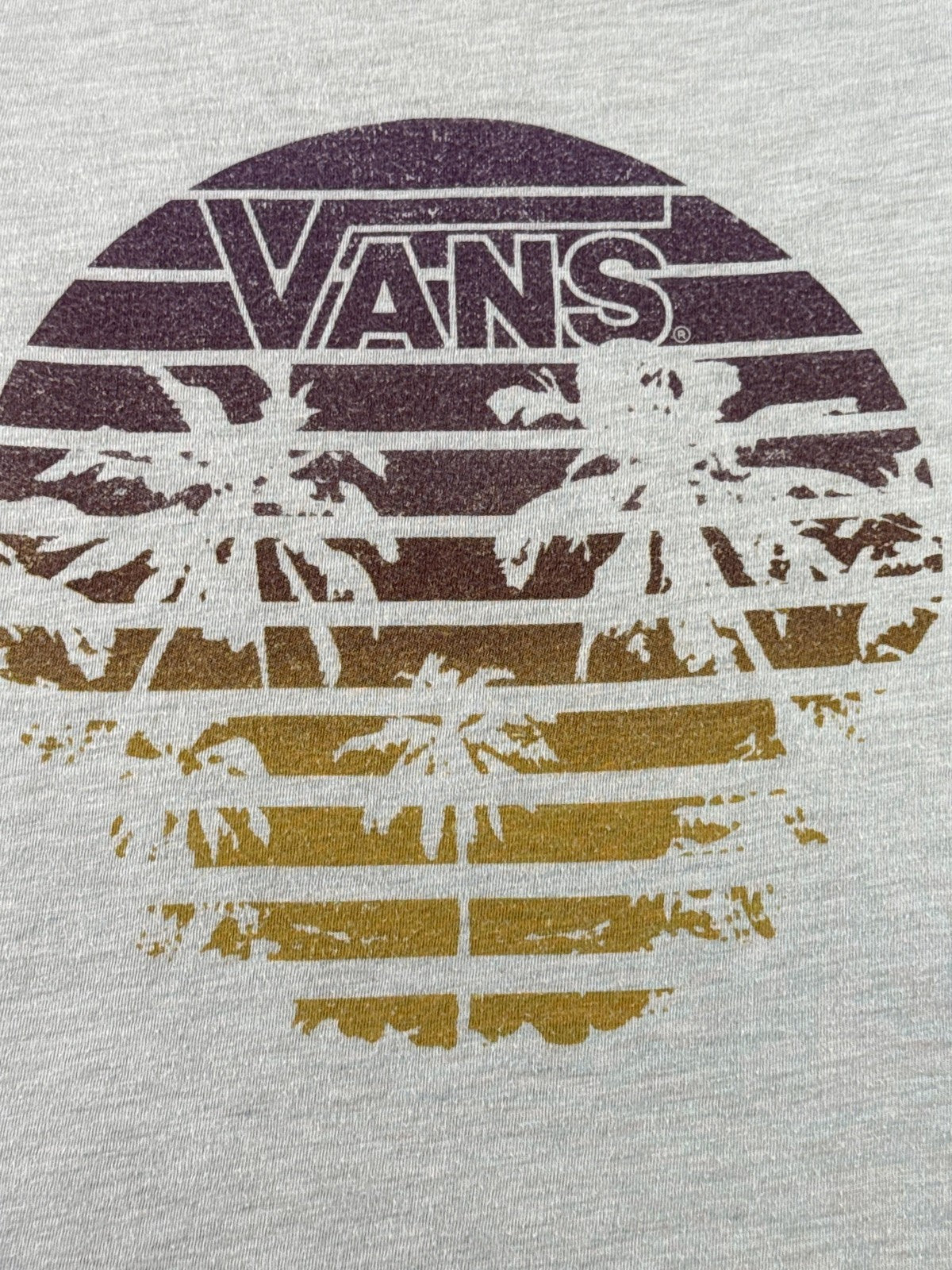 Vans T Shirt Vans Logo Palm Trees Graphic Ringer Tee X Small