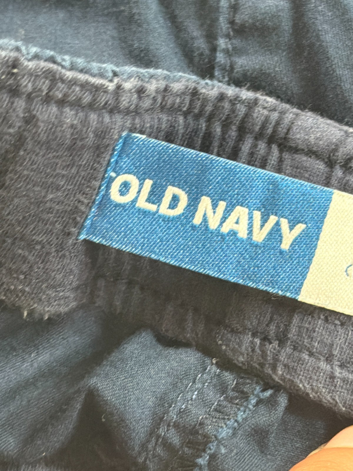 Bundle Boys Old Navy Blue Cargo Beige Pull Up Shorts Set of 2 Size Large 10-12