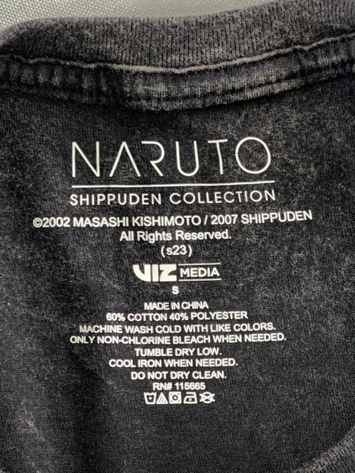Naruto Shippuden Shirt Mens Small Black Anime Graphic Tee Kohl's New Tags Viz
