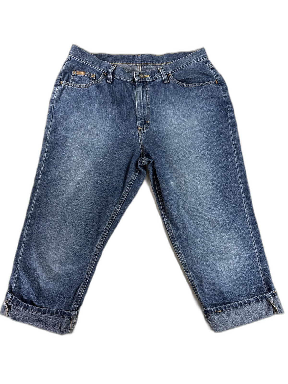Riders Jeans 16 M Womens Blue Relaxed Fit High Rise Straight Leg Denim Pockets