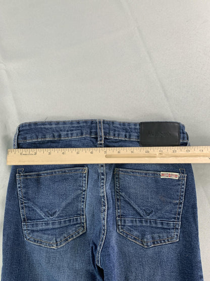 Hudson Jeans Womens 12 Blue Skinny Denim Stretch Mid Rise Classic Casual Black