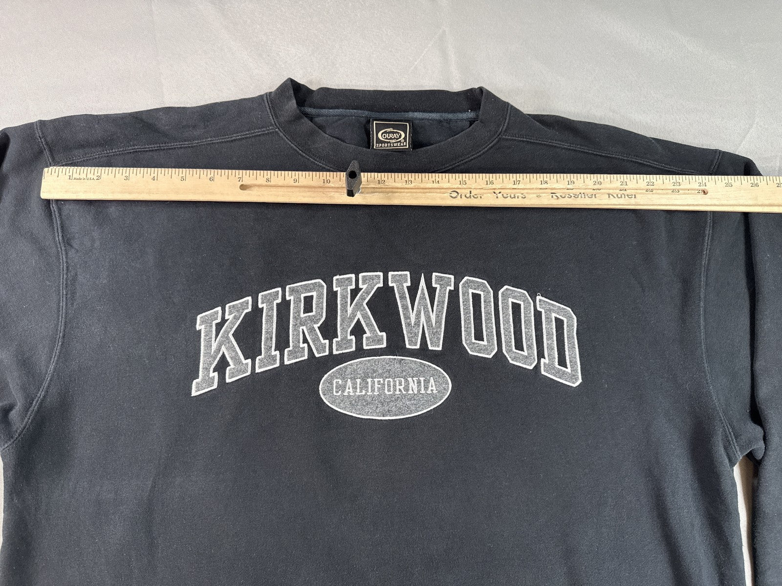 Ouray Sportswear California Kirkwood Sweatshirt XL Black Cotton Pullover Men