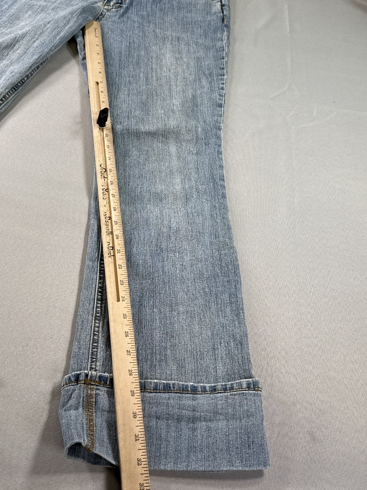 Dollhouse Flare Jeans 11 11/12 Blue Distressed Denim Low Rise Y2K Boho Indie