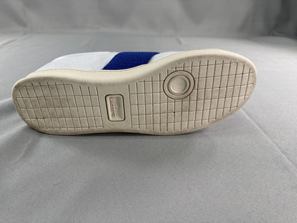 Lacoste Carnaby Pro Shoes Mens Size 10.5 White Blue Ortholite 747SMA0048080