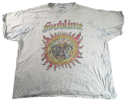 Sublime 40oz To Freedom Sun Double Sided Bleach Tie Dye Band Tee Mens 2XL NWT