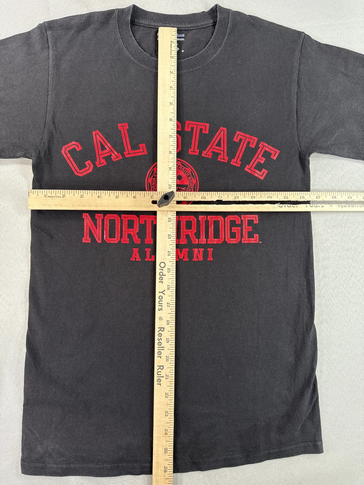 Champion Cal State Northridge Graphic Tee S Black Cotton Short Sleeve Shirt