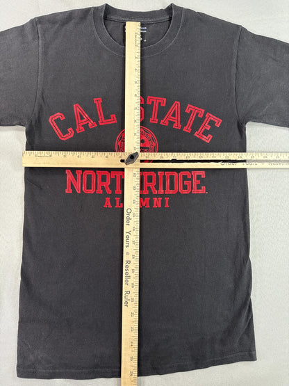 Champion Cal State Northridge Graphic Tee S Black Cotton Short Sleeve Shirt