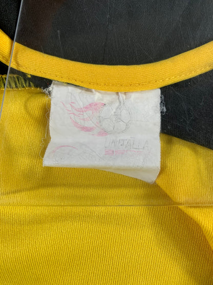 Vintage Spain Soccer Jersey #17 Yellow Black Mesh Mens M Futbol Shirt España