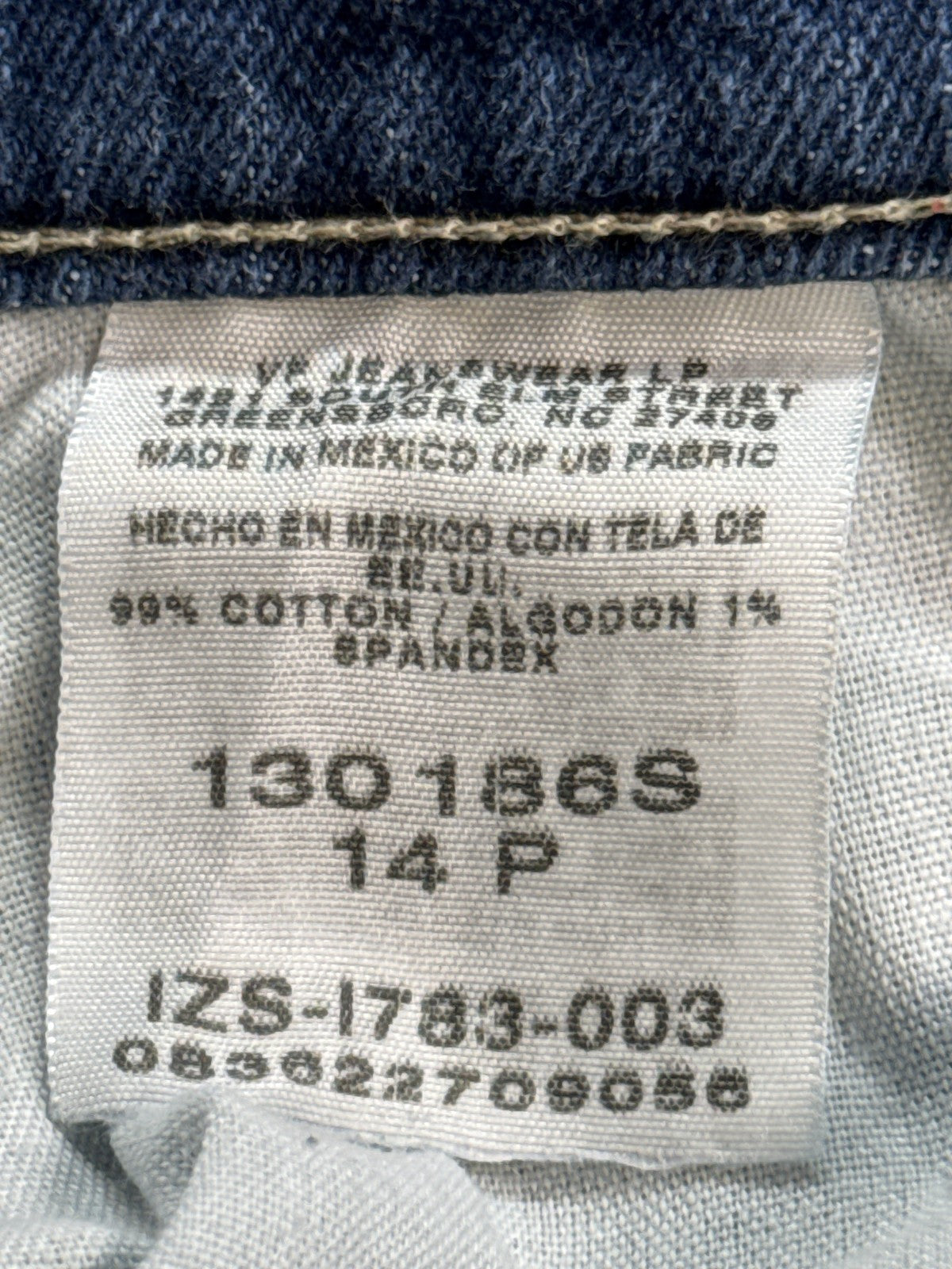 Riders Lee Relaxed Fit Straight Leg Jeans Womens 14P Blue Wash Stretch Denim 14M