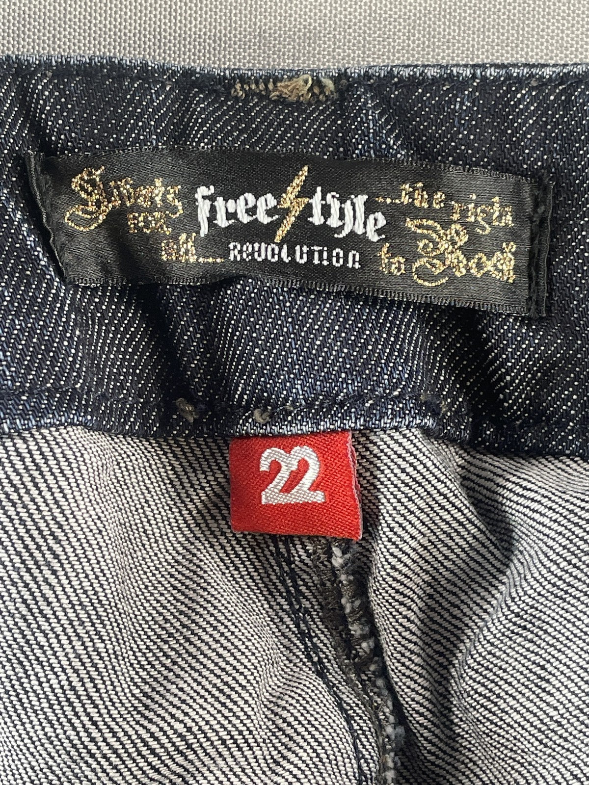 Freestyle Revolution Jeans Womens 22 Blue Bowie Sand Stretch Denim Straight Leg