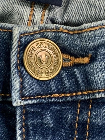 True Religion Jeans Womens 27 Sara Cigarette Distressed Zipper Hem Frayed Edge D