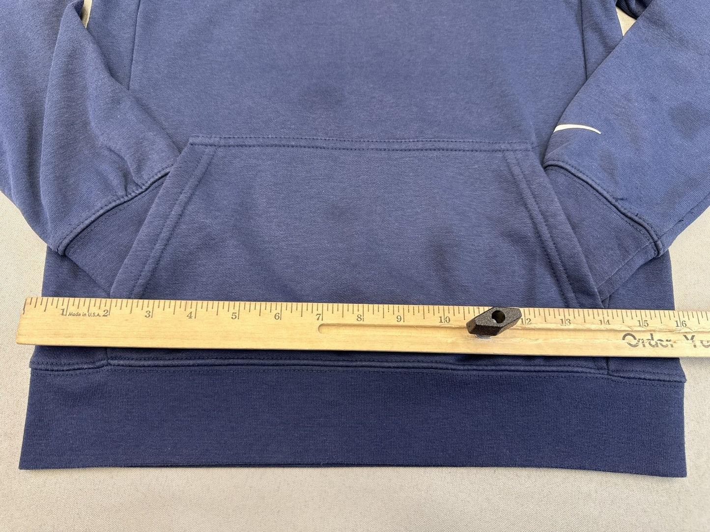 3BRAND Nike Graphic Pullover Hoodie M Blue Cotton Long Sleeve Hooded