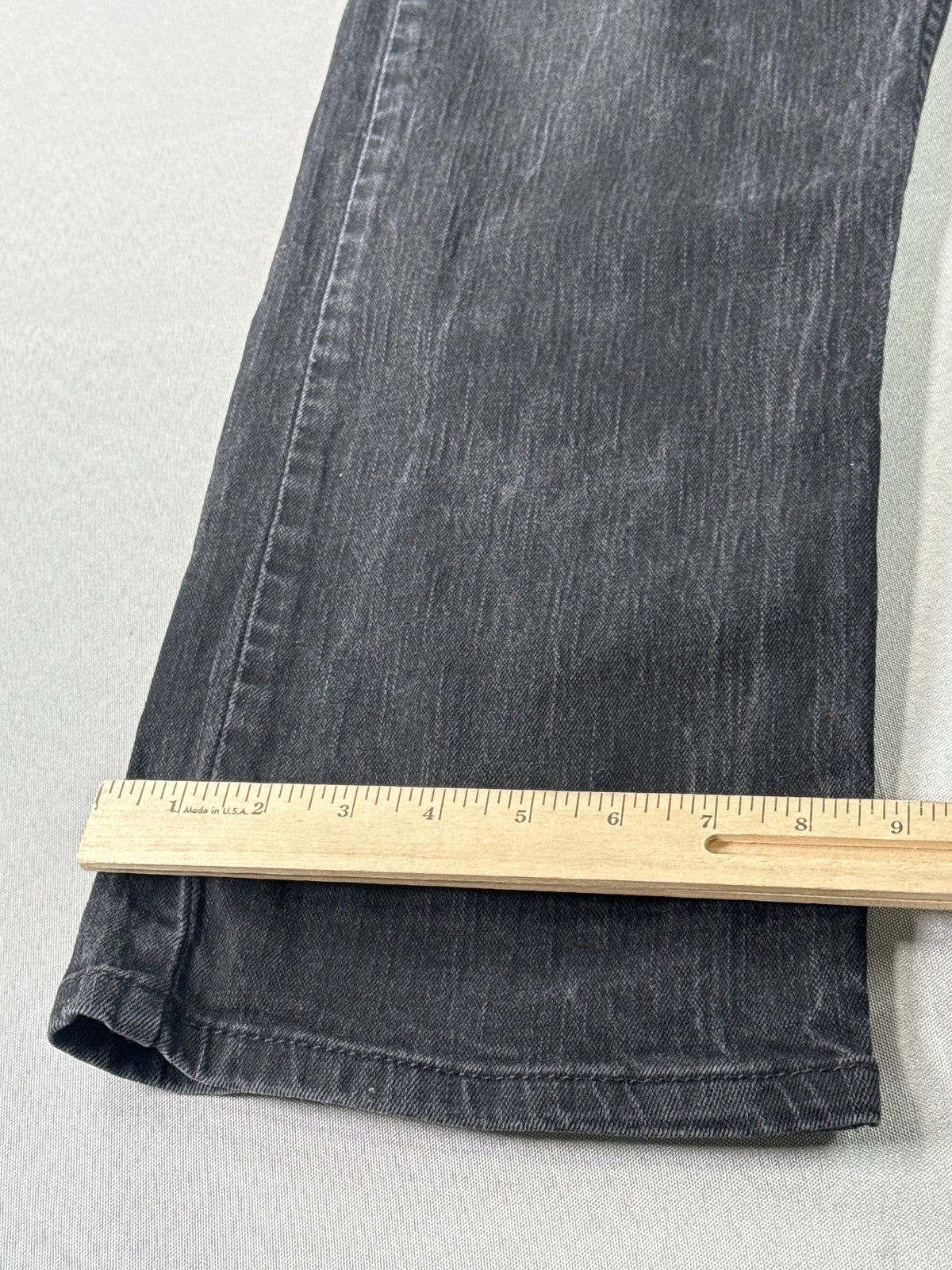 Levi's Straight Leg Jeans W36 L29 Black Denim Unisex Regular Fit Pre Washed